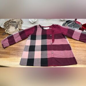 BURBERRY BABY GIRLS BLOUSE SZ: 18 MO - 100% AUTHENTIC & EXCELLENT CONDITION